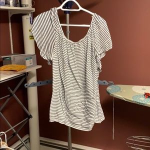 Off the Shoulder Stripped Top